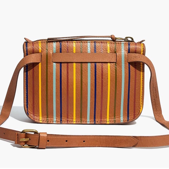 Madewell Tan The Simple Pouch Belt Bag Rainbow Stripe Edition - Picture 3 of 16